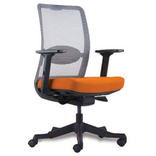Cargar imagen en el visor de la galería, Agile Gray Mesh Mid Back Chair- BLACK SEAT