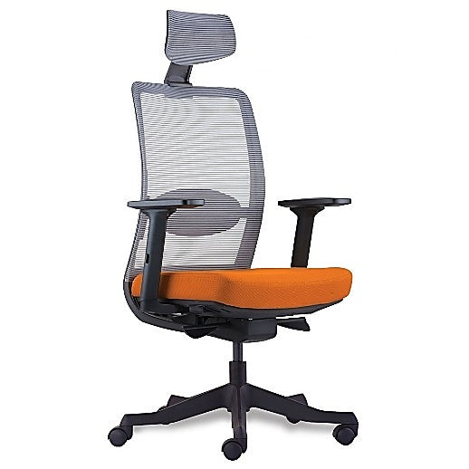 Agile Gray Mesh Mid Back Chair-  BLACK SEAT